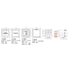 Square Wooden Knitting Needle Gauge & Yarn Wrap Per Inch Guide & Crochet Ruler Board DIY-WH0033-90-3