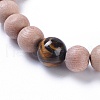 Wood Beaded Stretch Bracelets BJEW-JB05020-01-2