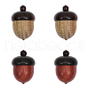 CHGCRAFT 4Pcs 2 Colors Wooden Acorn Box Jewelry Pendants WOOD-CA0001-69-1