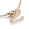 304 Stainless Steel Pendant Necklaces NJEW-O108-04G-3