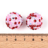 Round Resin Rhinestone Beads OACR-T028-66B-3