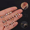 316L Surgical Stainless Steel Micro Pave Clear Cubic Zirconia Cartilage Earrings WG14BE9-05-1