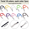 SOFPLATE 50Pcs 10 Colors Waxed Imitation Leather Cord Necklace Makings AJEW-SP0001-03-2