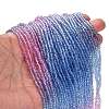Transparent Painted Glass Beads Strands X1-DGLA-A034-T2mm-A08-2