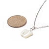 Natural Shell Pendant Necklace NJEW-JN04246-3