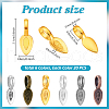 Tibetan Style Alloy Glue-on Flat Pad Bails TIBEP-PH0004-48-2