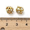 7mm Brass Crystal AB Rhinestone Beads KK-S519-01B-01G-3