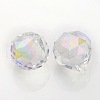 Faceted Round Glass Pendants GLAA-O008-G03-1