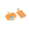 2Pcs Handmade Loom Pattern MIYUKI Glass Seed Beads PALLOY-MZ00607-03-2