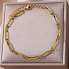 Stainless Steel Oval Link Chain Anklets for Women WG69DAF-03-1