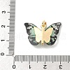 Rack Plating Leaf Brass Acrylic Pendants KK-S407-09G-3