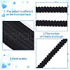13M Polyester Centipede Lace Ribbons SRIB-WH0011-223C-3
