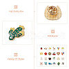 Kissitty 24Pcs 24 Style Bear & Heart & Word & Sun & Gift Box Enamel Pins JEWB-KS0001-10-14