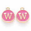 Golden Plated Alloy Enamel Charms ENAM-S118-08W-1