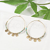304 Stainless Steel Natural Natural Turquoise Chandelier Earrings EJEW-Z089-36G-01-3