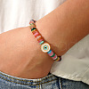 Bohemian Style Natural Yellow Agate & Aquamarine Green Onyx Agate & Amethyst & Lapis Lazuli & Carnelian Beads Stretch Braclets UV9826-3