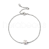 Cube Micro Pave Cubic Zirconia Pendant Necklaces & Bracelets Sets SJEW-JS01116-01-7