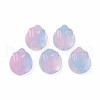 Two Tone Transparent Spray Painted Glass Beads X-GLAA-Q092-06-C03-1