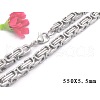 201 Stainless Steel Byzantine Chain Necklaces NJEW-V0306-03-1