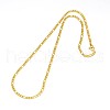 Ion Plating(IP) 304 Stainless Steel Figaro Chain Necklace Making STAS-K168-03G-1