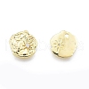 Brass Micro Pave Clear Cubic Zirconia Charms KK-C006-11G-1