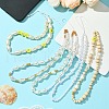 SUPERFINDINGS 1 Set ABS Plastic Imitation Pearl & Wood & Polymer Clay Beaded Mobile Straps HJEW-FH0001-54-5