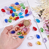   48Pcs 8 Colors Faceted Glass Pendants GLAA-PH0002-98-3