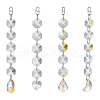 Christmas Glass Octagon Beads Hanging Suncatchers HJEW-JM02269-1