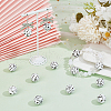 SUNNYCLUE 30Pcs Printed Silicone Focal Beads SIL-SC0001-73-4
