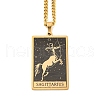 304 Stainless Steel Tarot Pendant Necklaces NJEW-A026-01G-09-1