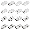 DICOSMETIC 20 Sets Smooth Surface 201 Stainless Steel Watch Band Clasps STAS-DC0011-59-1