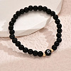 Alloy Resin Round Beaded Stretch Bracelets WG611D6-18-1