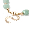 Natural Green Aventurine Heart Beaded Bracelet BJEW-JB08697-03-5