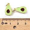 Fruit Brass Enamel Pendants KK-M324-04C-G-3