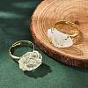 Natural Lemon Quartz Finger Rings RJEW-B122-01G-05-3