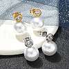 Ion Plating(IP) 304 Stainless Steel Round Stud Earrings EJEW-C099-17D-2