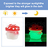 32Pcs 8 Style Luminous Mushroom Resin Display Ornaments DJEW-TA0001-02-5