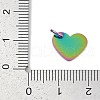 Ion Plating(IP) 304 Stainless Steel Stamping Blank Tag Charms STAS-I311-19RC-3