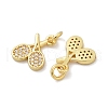 Brass Micro Pave Cubic Zirconia Pendants KK-U073-08G-2