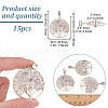 15Pcs Natural Amethys Chip Tree of Life Big Pendants PALLOY-HY00015-2