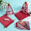 SOFPLATE 50pcs Large Organza Pouches Portable Shoes Bag Travel Storage Drawstring Bags OP-SP0001-03C-04-4