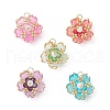 Handmade Glass Seed Beaded Sakura Pendants PALLOY-MZ00763-1