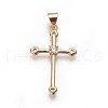 Brass Micro Pave Cubic Zirconia Pendants ZIRC-O027-06G-1