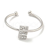 Rack Plating Brass Open Cuff Rings for Women RJEW-F162-02P-E-2