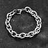 304 Stainless Steel Cable Chain Bracelets for Women BJEW-Q050-01C-P-1