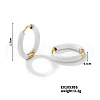Elegant Brass Enamel Hoop Earrings WO3683-1-1