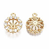 Brass Micro Pave Clear Cubic Zirconia Peg Bails Charms KK-T056-92G-NF-2