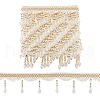 Curtain Acrylic Beaded Fringe Trim OCOR-WH0070-137B-1