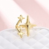 Brass Adjustable Cuff Rings for Women RJEW-U053-06G-2