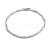 Tarnish Resistant Unisex 201 Stainless Steel Bar Link Chain Bracelets BJEW-L637-35B-P-4